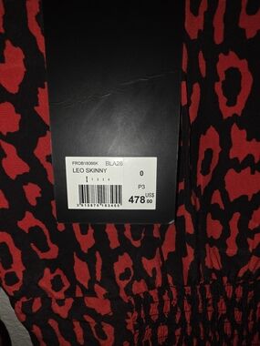 Thw Kooples Red and Black Leopard Print Skinny Dress